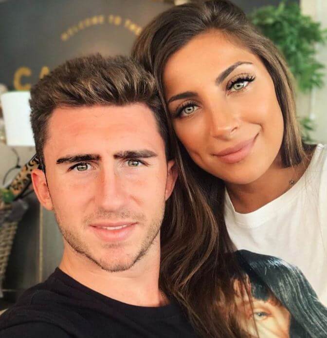 Sara Botello with her boyfriend Aymeric Laporte.